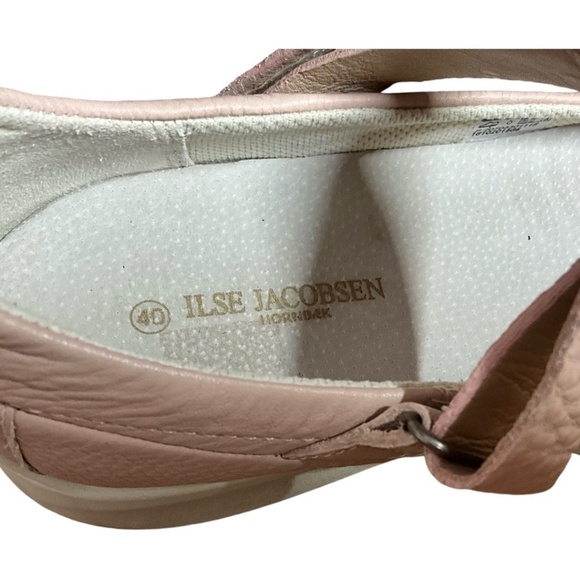 ILSE JACOBSEN for ECCO Genuine Pebbled Leather Blush Pink Mary Janes US Sz 9 - Picture 6 of 9